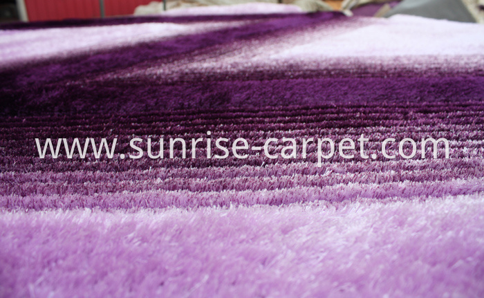 Silk 3D &4D Shaggy Rug Purple